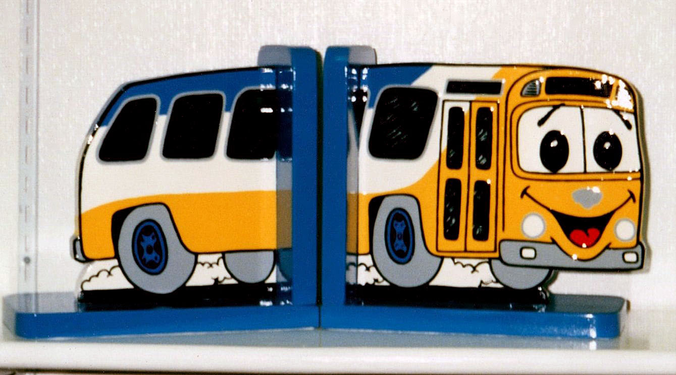 BUS BOOKENDS