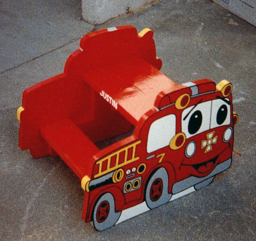 FIRE TRUCK STEP STOOL